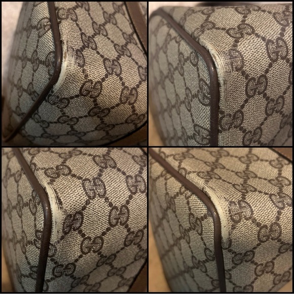 Gucci Authentic Vintage GG Logo Canvas Sherry Line Boston Doctor Bag - Picture 14 of 15